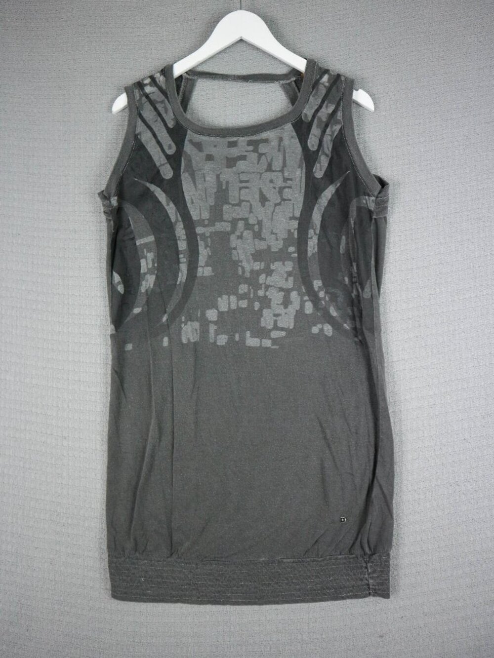 Vintage Diesel Tunic Style Tank Dress Womens Cyber Grunge Y2K Medium